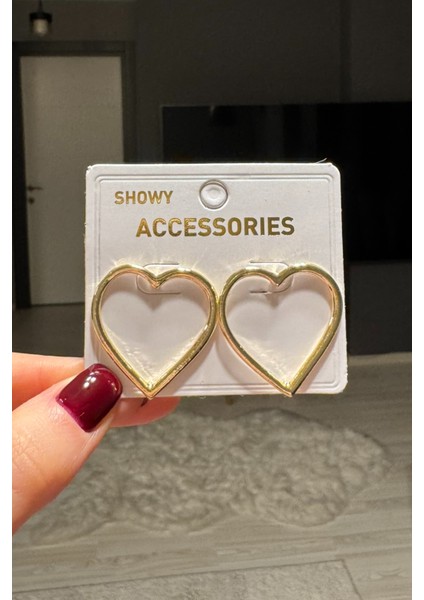 Kadın Kalp Heart Küpe