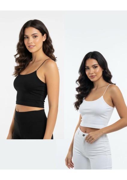 Ip Askılı Crop Top Astarlı Büstiyer