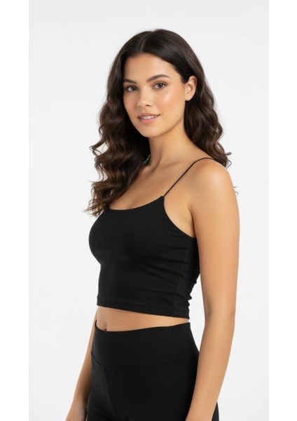Ip Askılı Crop Top Astarlı Büstiyer