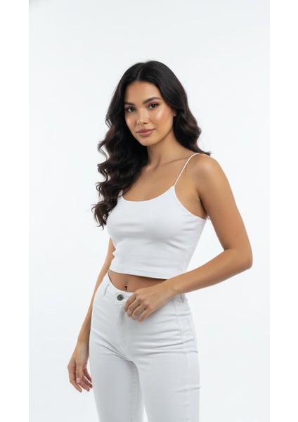 Ip Askılı Crop Top Astarlı Büstiyer