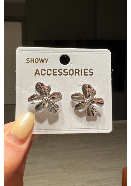 Kadın Gold Lotus Çiçeği Küpe