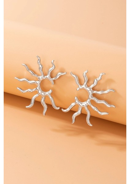 Kadın Gold Güneş Küpe