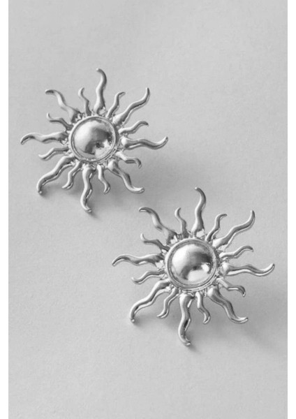 Kadın Gold Büyük Boy Güneş Küpe