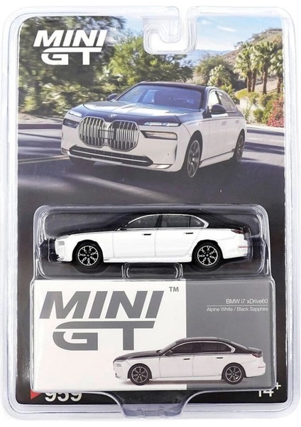 Bfs Mini Gt 1/64 Bmw I7 XDRIVE60 Alpine White / Black Sapphire - Blister Paket fiyatları