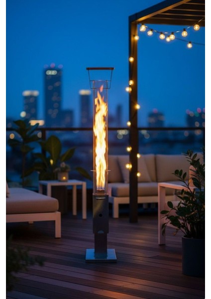 Pelet Soba, Roket Soba, Kamp, Outdoor, Balkon, Teras, Yüksek Kalite Cam Soba-Pürmüz&pelet Hediyelib