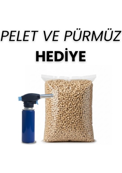 Pelet Soba, Roket Soba, Kamp, Outdoor, Balkon, Teras, Yüksek Kalite Cam Soba-Pürmüz&pelet Hediyelib