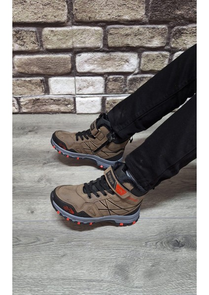 Rahat Içi Kürklü Ortopedik Taban Outdoor Spor Cırtlı Fermuarlı Çocuk Botu fırsatları