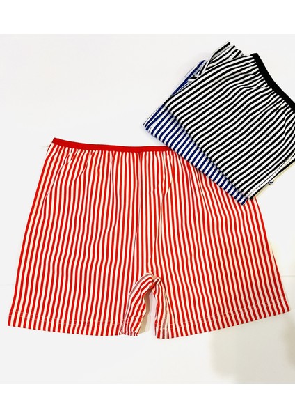 MARKA KADIN BOXER (ŞORT / EV GİYİM) 3'LÜ RENKLİ