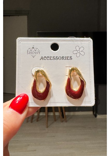 Kadın Borda Asimetrik Küpe