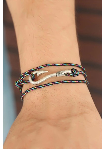 Bfs Çizgi Desenli Metal Kancalı Erkek Bileklik fiyatları