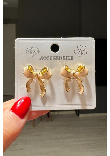 Kadın Bordo Mineli Fiyonk Küpe