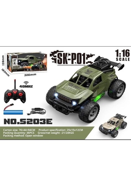 Bfs S203E 1 16 Büyük Teker Şarjlı Duman