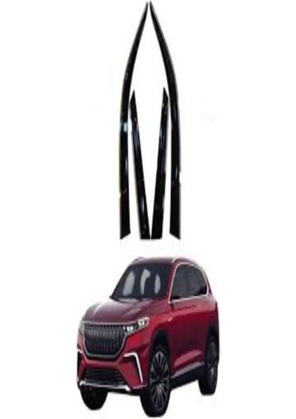 Roal Tunıng Togg T10X Uyumlu Cam Rüzgarlığı 4pcs 2023+KROMSUZ Piano Black fiyatları