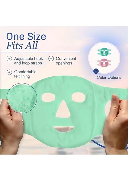Terapi Jel Yüz Maskesi Soğuk Ve Sıcak Boncuklu Ayarlanabilir Maske (yeşil)
