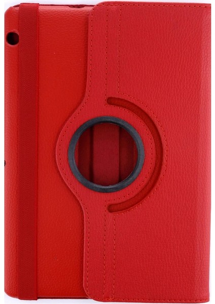 Huawei Mediapad T3 10 / 9.6 Kılıf 360 Tablet Deri Kılıf - Kırmızı