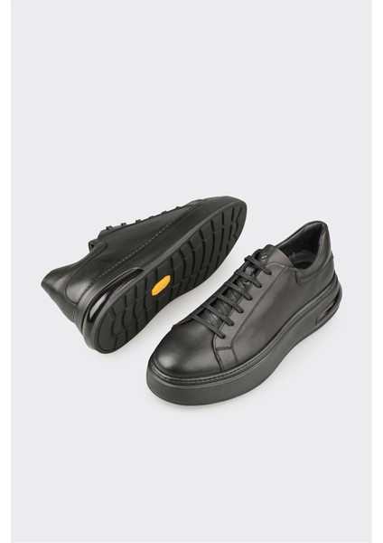 Siyah Deri Erkek Günlük Ayakkabı modelleri