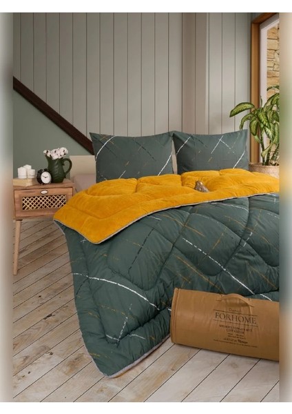 Çift Kişilik Wellsoft Çift Taraflı Yorgan ve Yastık Kılıfı Seti