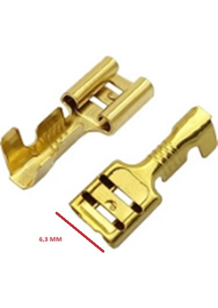 Terminal Soket Dişi 6,3 mm Sarı (500 Lü)