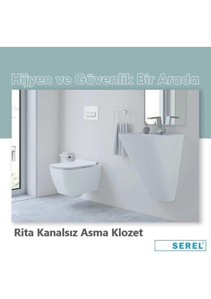Rita Kanalsız Asma Klozet (RT26) + Zenith Slim Yavaş Kapanan Kapak 2'li Set indirimleri