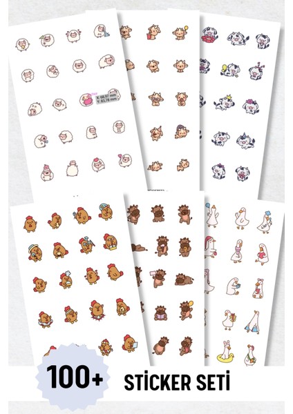 6'lı Sticker Seti / Bullet Journal / Scrapbook / Ajanda Etiket Seti / Sticker Book