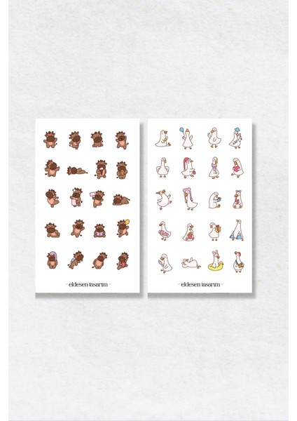6'lı Sticker Seti / Bullet Journal / Scrapbook / Ajanda Etiket Seti / Sticker Book fırsatları