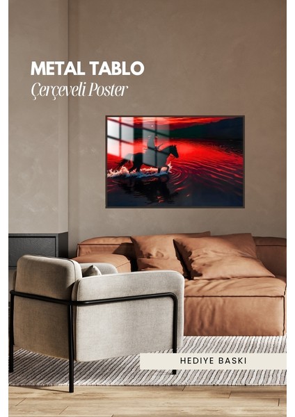 Red Dead Redemption Çerçeveli Metal Poster Tablo modelleri