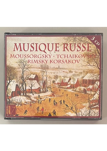 Musique Russe Moussorgsky Tchaikovsky Rimsky Korsakov 3 CD Set (Orijinal Dönem Baskı Cd)