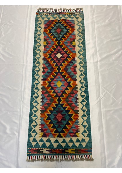 El Dokuma Afgan Yün Kilim Kök Boya