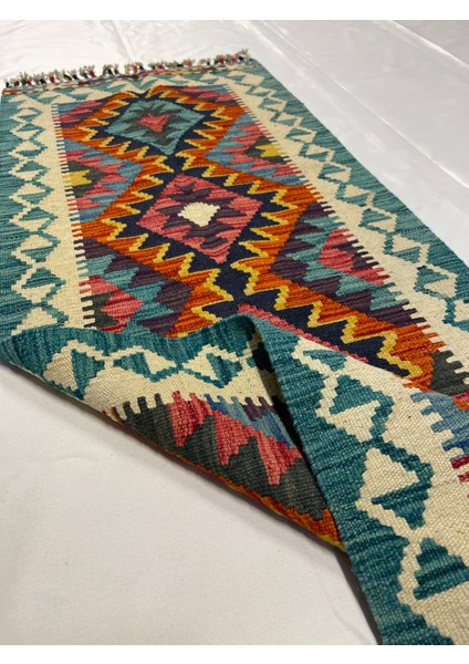 El Dokuma Afgan Yün Kilim Kök Boya