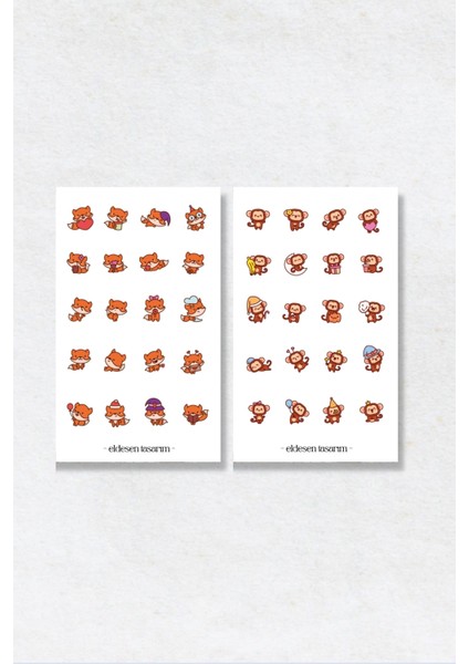 6'lı Sticker Seti / Bullet Journal / Scrapbook / Ajanda Etiket Seti / Sticker Book fiyatları