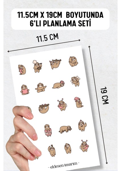 6'lı Sticker Seti / Bullet Journal / Scrapbook / Ajanda Etiket Seti / Sticker Book modelleri