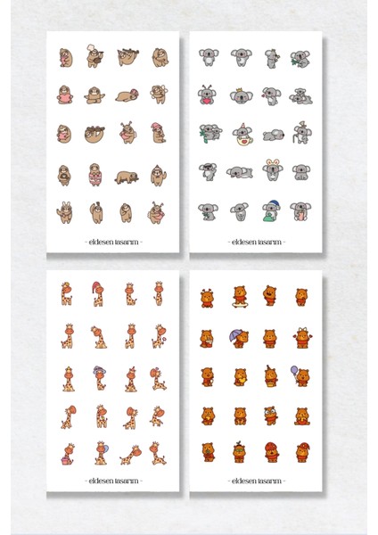 6'lı Sticker Seti / Bullet Journal / Scrapbook / Ajanda Etiket Seti / Sticker Book fırsatları