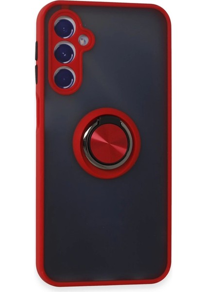 Samsung Galaxy M34 5g Kılıf Montreal Yüzüklü Silikon Kapak - Kırmızı