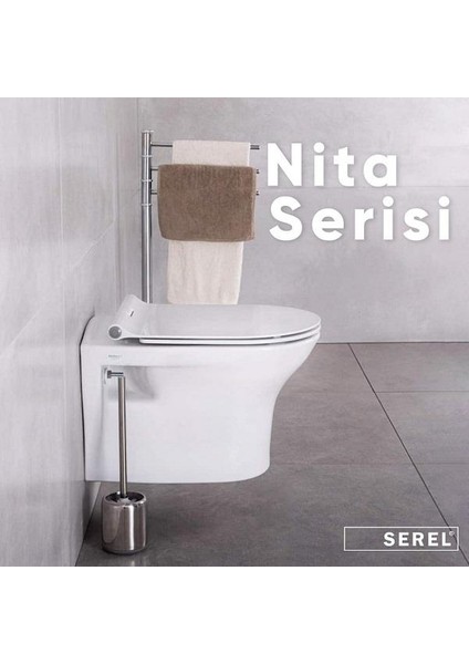 Nita Yuvarlak Asma Klozet (NT23) + Blaze Slim Yavaş Kapanan Kapak 2'li Set modelleri