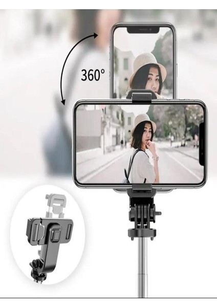 Bluetooth Kumandalı Kablosuz Tripod Selfie Çubuğu - Monopod Selfie Çubuğu modelleri
