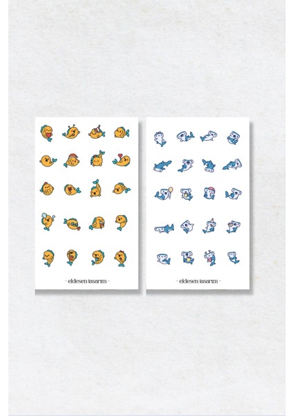 6'lı Sticker Seti / Bullet Journal / Scrapbook / Ajanda Etiket Seti / Sticker Book modelleri