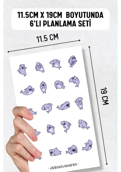 6'lı Sticker Seti / Bullet Journal / Scrapbook / Ajanda Etiket Seti / Sticker Book fırsatları