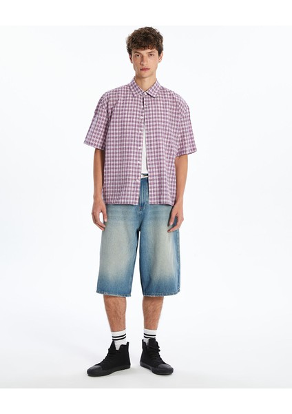Yeni Sezon Rahat Kalıp Kısa Kollu Ekose Erkek Gömlek fiyatları