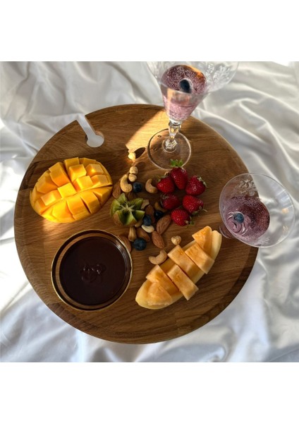 Masif Meşe Katlanabilir Şarap Sehpası modelleri