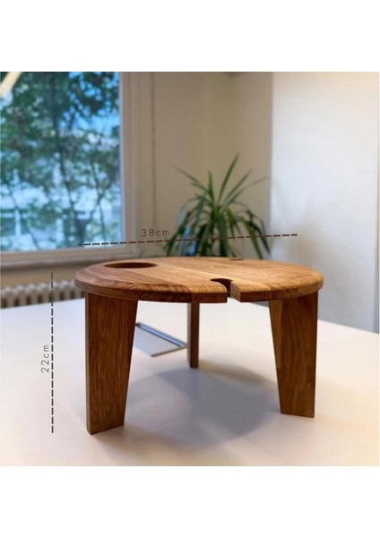 Masif Meşe Katlanabilir Şarap Sehpası fırsatları