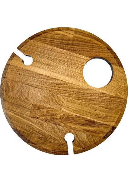 Masif Meşe Katlanabilir Şarap Sehpası