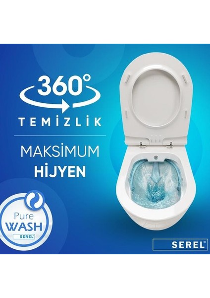 Nita Yuvarlak Kanalsız Asma Klozet (NT36) + Blaze Slim Yavaş Kapanan Kapak 2'li Set fırsatları