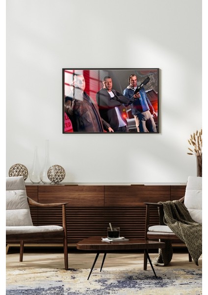 Grand Theft Auto V Çerçeveli Metal Poster Tablo fiyatları