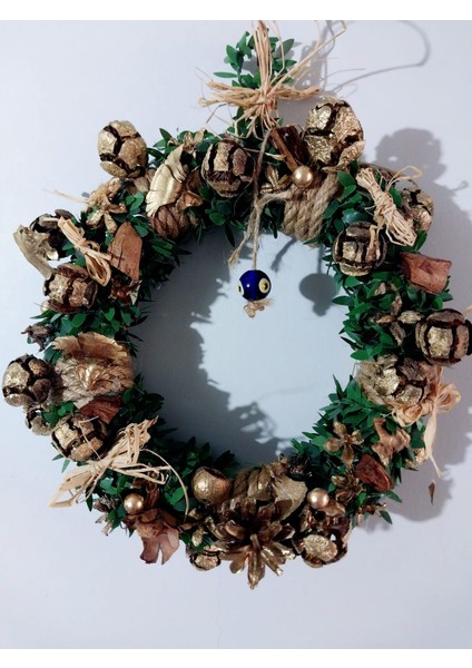 Altın Kozalak / Yılbaşı Haklası / Duvar/kapı Süsü