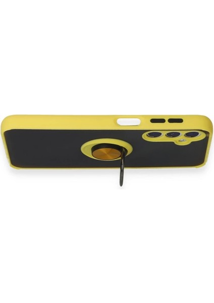 Samsung Galaxy M34 5g Kılıf Montreal Yüzüklü Silikon Kapak - Sarı indirimleri