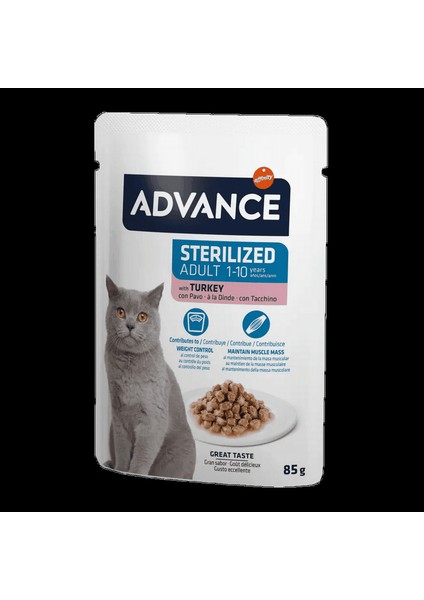 Cat Sterılızed Turkey Wet Pouch 12X85GR Gnzrz fiyatları