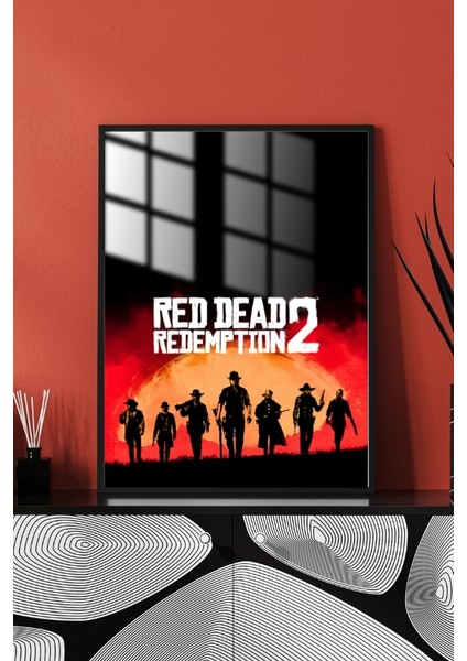 Red Dead Redemption 2 Çerçeveli Metal Poster Tablo modelleri