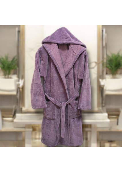 Triga Kapüşonlu Bornoz %100 Pamuk