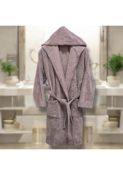 Triga Kapüşonlu Bornoz %100 Pamuk