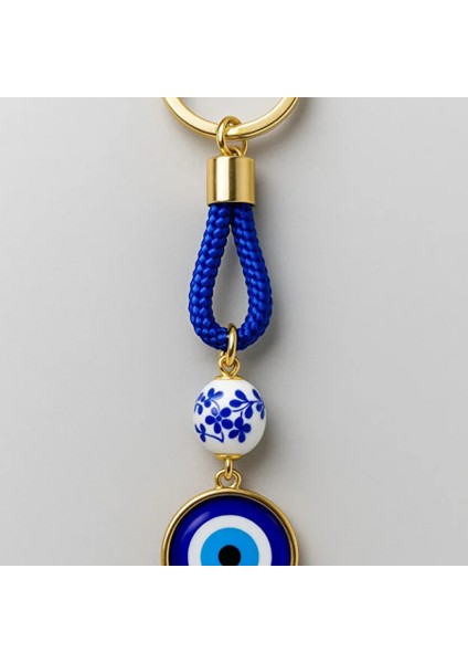 Şık Nazar Boncuklu Anahtarlık – El Yapımı Çini Detaylı Hediyelik & Çanta/uyumluluk Aksesuarı modelleri